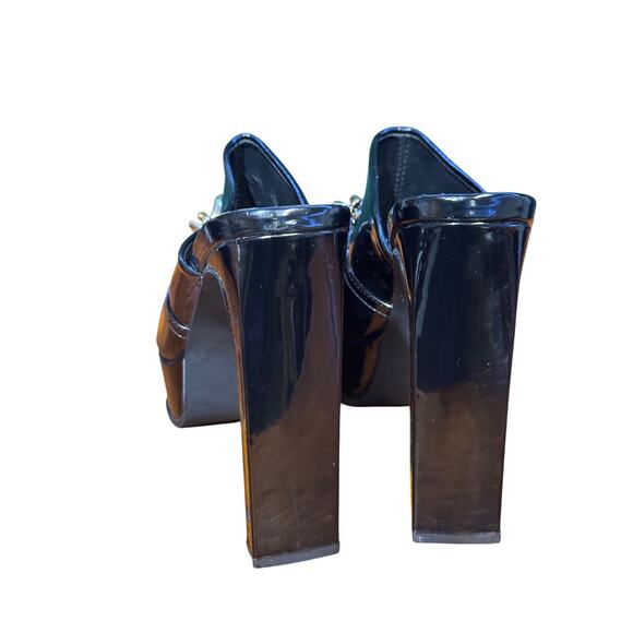 Black platform patent leather heel by Treve size 9 - Picture 3 of 8